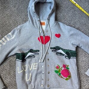 Voom Gray Hoodie with Snap Buttons